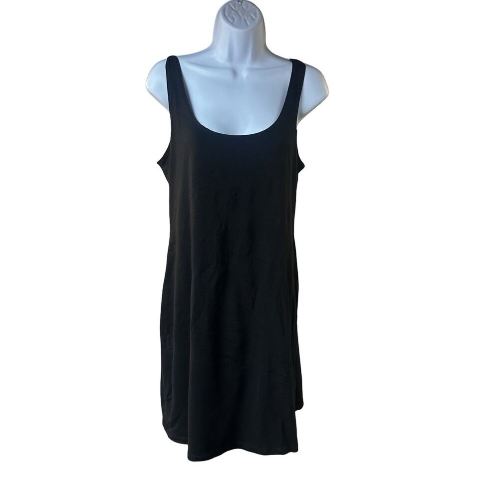 Alembika Black Tunic Tank Top Size 4 Sleeveless Stretch Minimalist Lagenlook